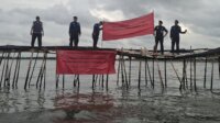 Kementerian Kelautan dan Perikanan (KKP) Menyegel Pagar Laut di Tanggerang