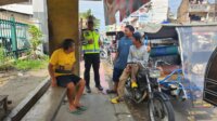 satlantas polres tebing tinggi memberikan edukasi kepada pengguna becak tentang tertib berlalu lintas