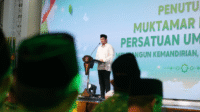 Gubernur Sumut Bobby Nasution saat memberikan kata sambutan pada acara penutupan muktamar PUI ke-15
