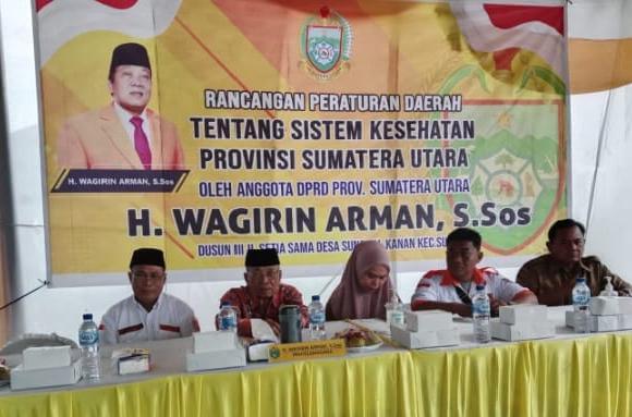 tampak urutan baris nomor 2 dari kiri Anggota DPRD Provinsi Sumatera Utara, H. Wagirin Arman, S.Sos didampingi Ketua DPP FKPPJN, Mulyo, Se Baris noor 4 dari kiri gambar